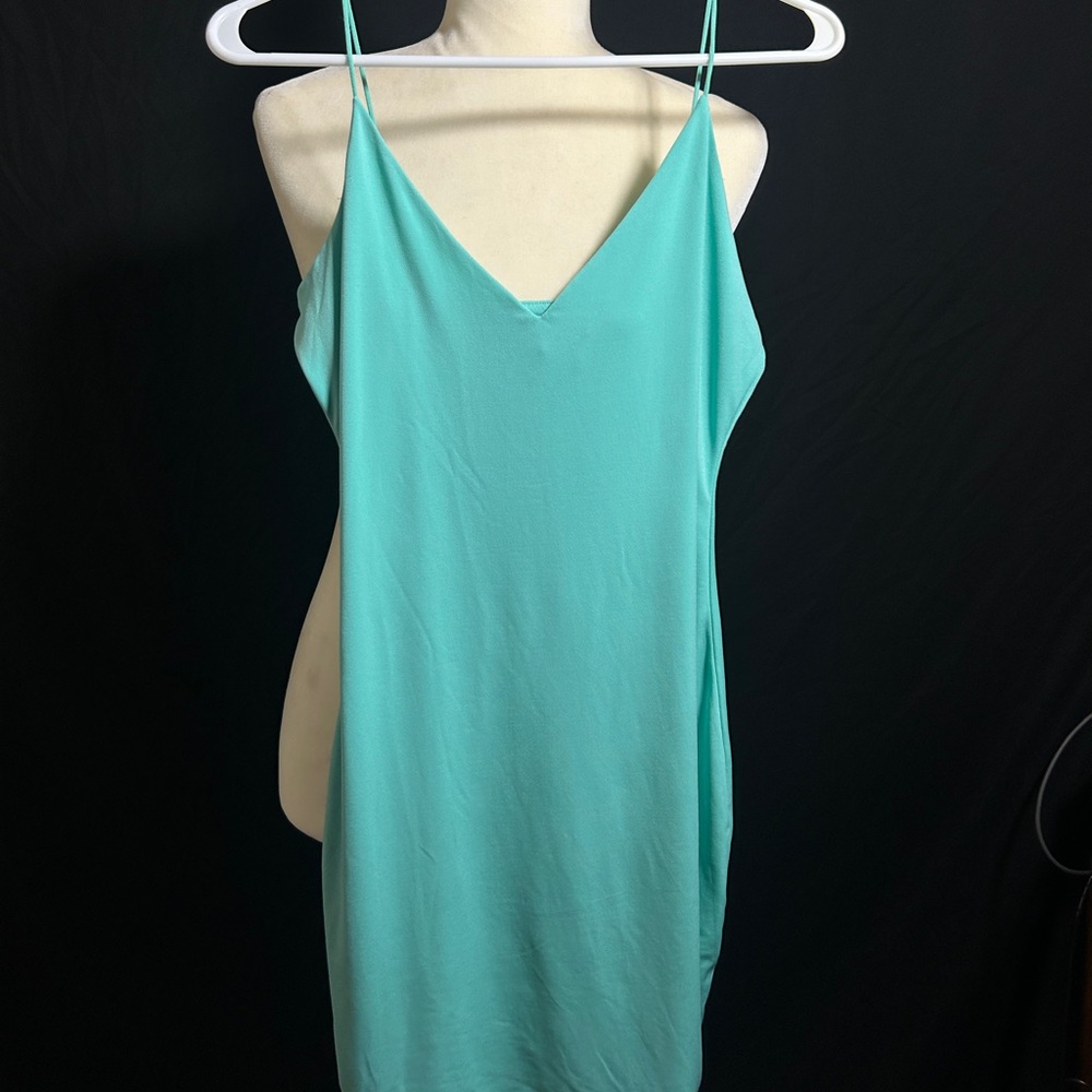 Teal Spaghetti Strap Dress